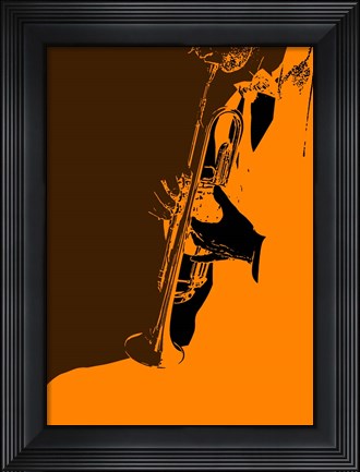 Framed Jazz Orange 2 Print