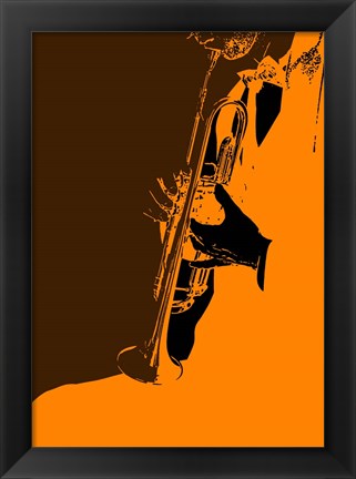 Framed Jazz Orange 2 Print