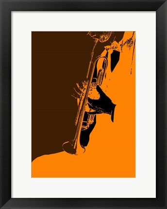 Framed Jazz Orange 2 Print