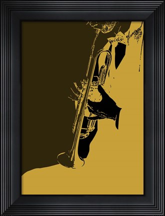 Framed Jazz Orange 1 Print