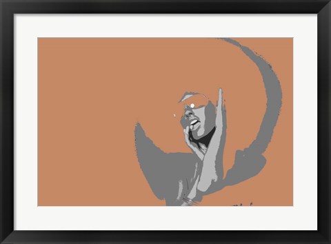 Framed Disco Dance Brown Print