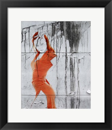 Framed Orange Dance Print