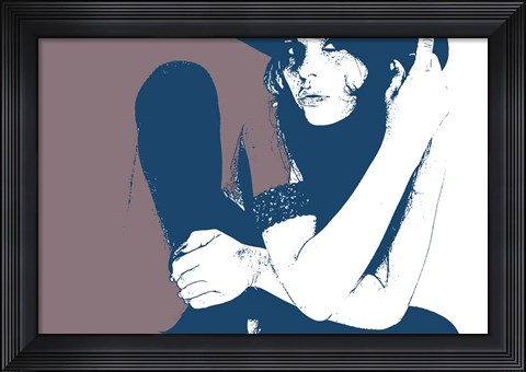 Framed Vera Blue Print