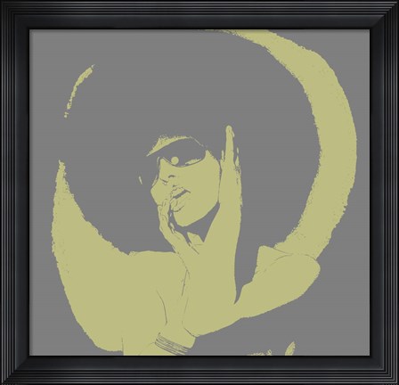 Framed Disco Green Print