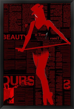 Framed Red Paper Dance Print