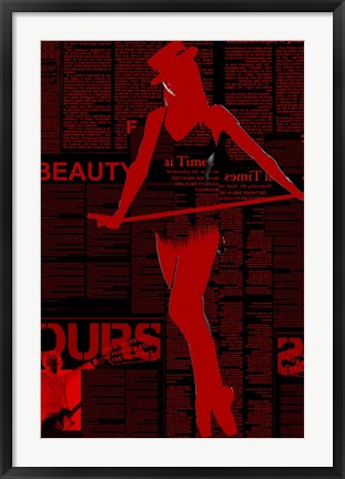 Framed Red Paper Dance Print