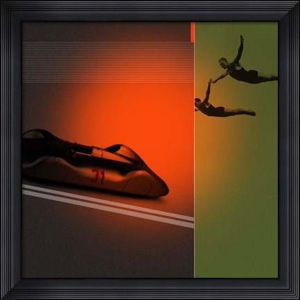 Framed Silver Flight Print