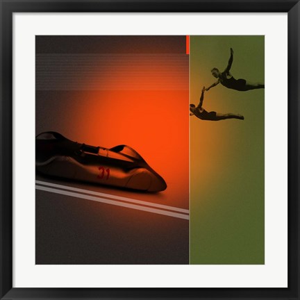 Framed Silver Flight Print