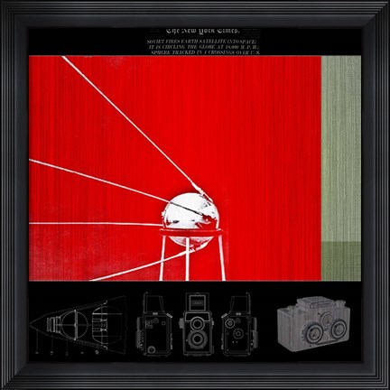 Framed Sputnik Art Print