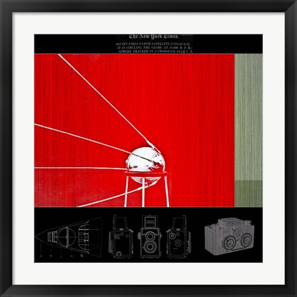 Framed Sputnik Art Print