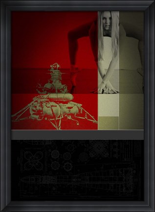 Framed Moon Lander Print