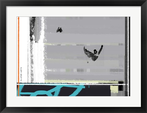 Framed Snow Boarding Print