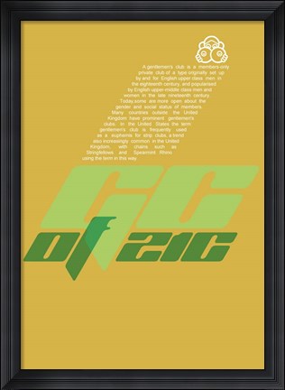 Framed Gentleman&#39;s Club Print