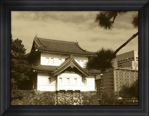 Framed Traditional Building In Tokyo Print