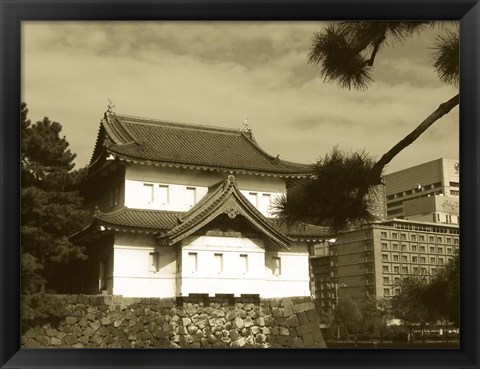 Framed Traditional Building In Tokyo Print