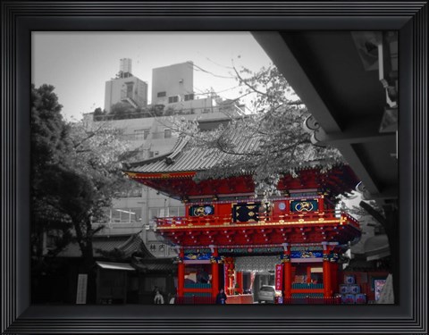Framed Temple In Tokyo Print