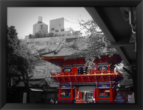 Framed Temple In Tokyo Print