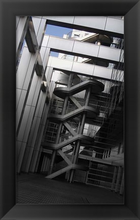 Framed Stairs Fuji Building Print