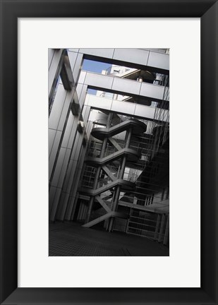 Framed Stairs Fuji Building Print