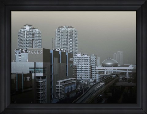 Framed View Of Modern Tokyo Print