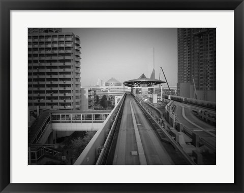 Framed Tokyo Train Ride 1 Print