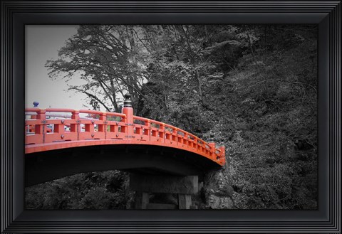 Framed Nikko Red Bridge Print