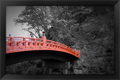 Framed Nikko Red Bridge Print