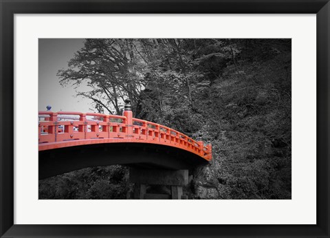 Framed Nikko Red Bridge Print