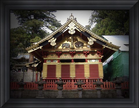 Framed Nikko Architecture With Gold Roof Print