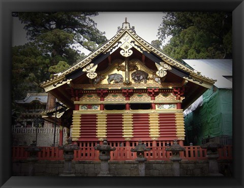 Framed Nikko Architecture With Gold Roof Print