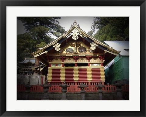 Framed Nikko Architecture With Gold Roof Print