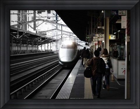 Framed Arriving Train Print