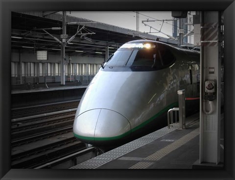 Framed Speed Train (Or Shinkanzen) Print