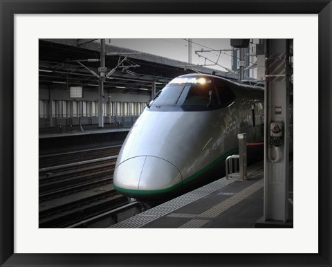 Framed Speed Train (Or Shinkanzen) Print