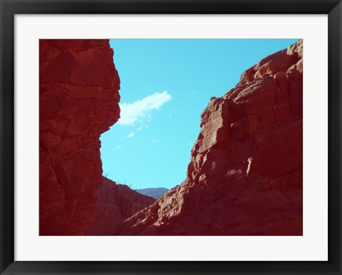 Framed Rocks And Sky Print