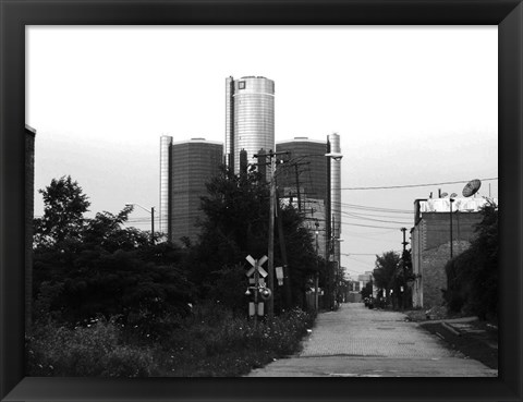 Framed Gm Headquarters Back Side Print