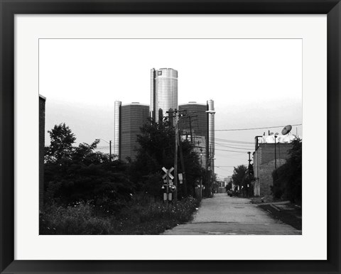 Framed Gm Headquarters Back Side Print