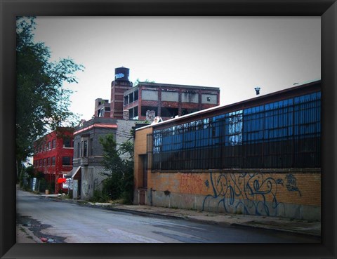 Framed Block In Detroit Print