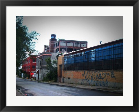 Framed Block In Detroit Print