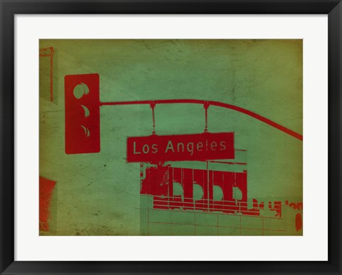 Framed LA Street Light Print