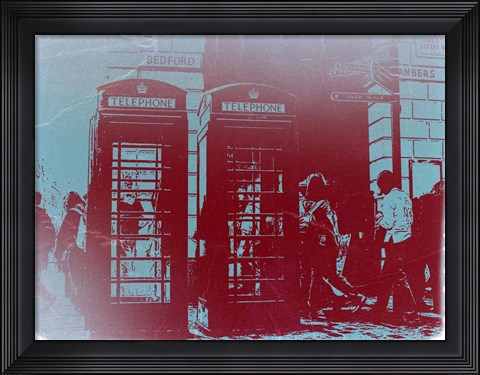 Framed London Telephone Booth Print