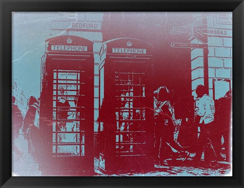 Framed London Telephone Booth Print