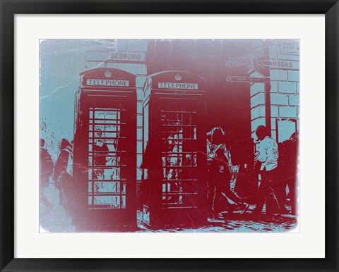 Framed London Telephone Booth Print