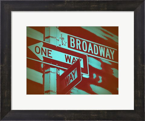 Framed New York Broadway Sign Print