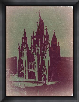 Framed Tibidabo Barcelona Print