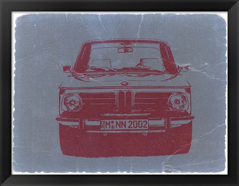 Framed BMW 2002 Front Print