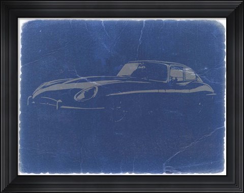 Framed Jaguar E Type Print