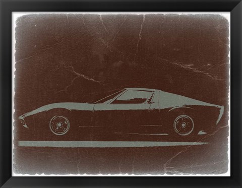 Framed Lamborghini Miura Print