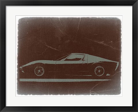 Framed Lamborghini Miura Print