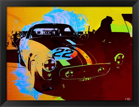 Framed Ferrari Watercolor 1 Print